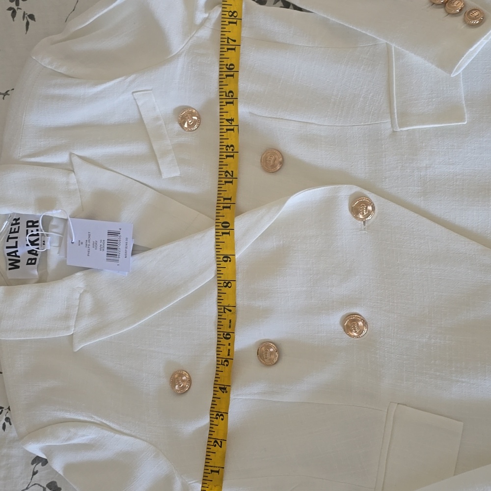 NWT WALTER BAKER Blazer Cream M - Picture 10 of 14